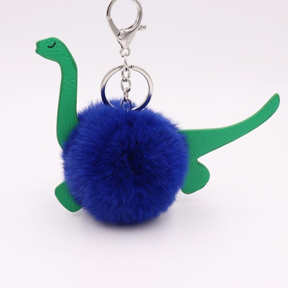 Cinderella's Closet Accessories - Now In!  Dinosaur Pom Pom Handbag Charm/Keychain